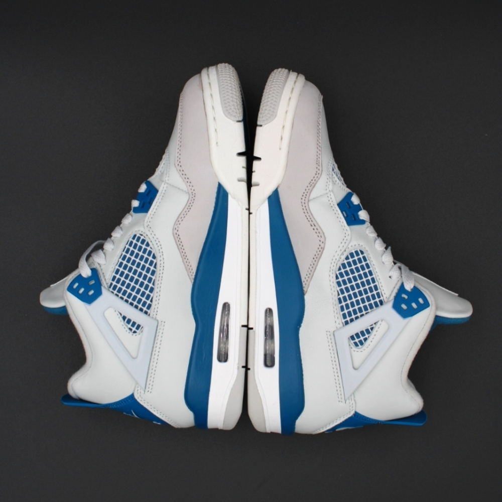 Air Jordan 4 Retro (GS) Off White/Military Blue 6.5Y - Picture 6 of 14